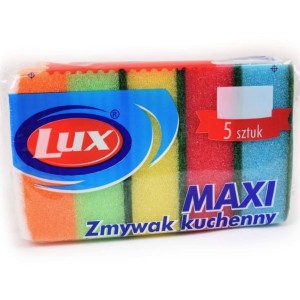 LUX Gąbka do naczyń MAXI 5 sztuk