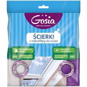 Gosia ścierki z mikrofibry do mycia okien 2szt