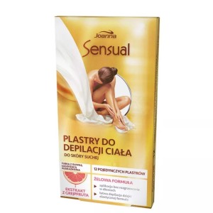 Sensual plastry do depilacji ciała grejpfrut 12szt
