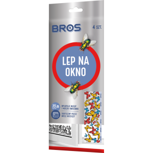 Bros naklejka na okno na muchy muszki komary 4szt