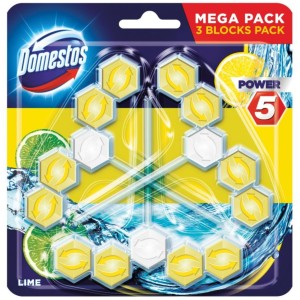 Domestos Kostka koszyczek do wc Power 5 Lime 3x55
