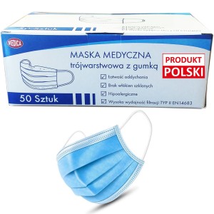 POLSKIE MASECZKI OCHRONNE 3 warstwy 50szt.
