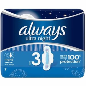 Always Ultra Night Podpaski Ze Skrzydełkami 7szt