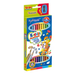 Bambino kredki trójkątne dwustronne 12/24 kolory