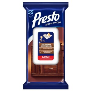 Presto ściereczki nawilżane do mebli drewnianych