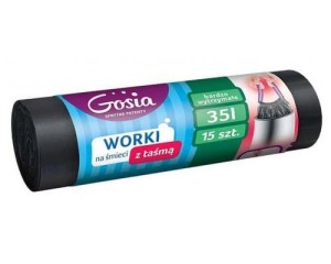 Gosia worki na śmieci 35 litrów z taśmą 15 sztuk