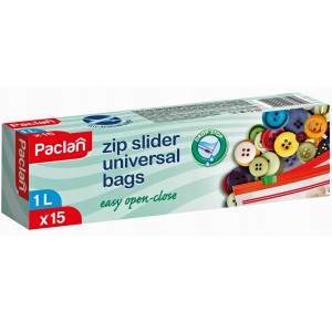 Paclan Woreczki z suwakiem zip slider 1L 15 sztuk