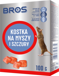 Bros kostka trutka na myszy i szczury 100g