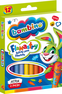 Bambino flamastry szkolne 12 kolorów