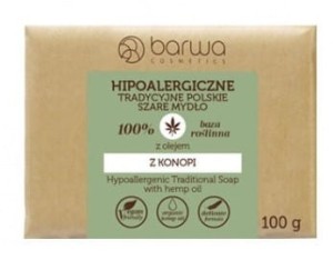 BARWA Hipoalergiczne szare mydło z olejem z konopi