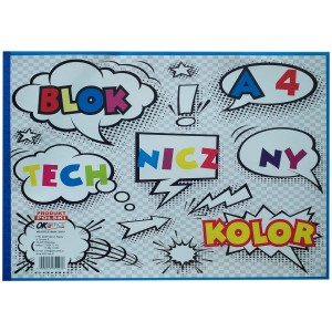 Blok techniczny kolorowy A4 kolor 1 sztuka
