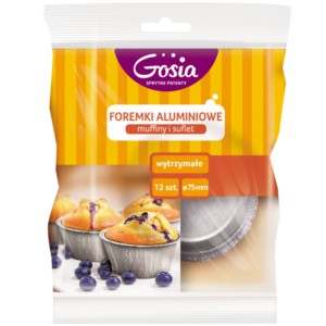 GOSIA Foremki aluminiowe na muffiny 12szt