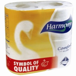 Papier toaletowy Comfort Harmony biały 4 sztuki