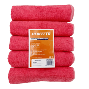 Perfecto ścierka mikrofibra  40x40 czerwona 5 szt