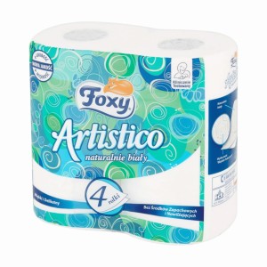 Foxy papier toaletowy biały artistico 4szt
