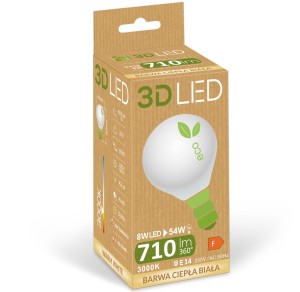 Żarówka 3D LED ECO E14 ciepła biała 8W 54W 710 lm